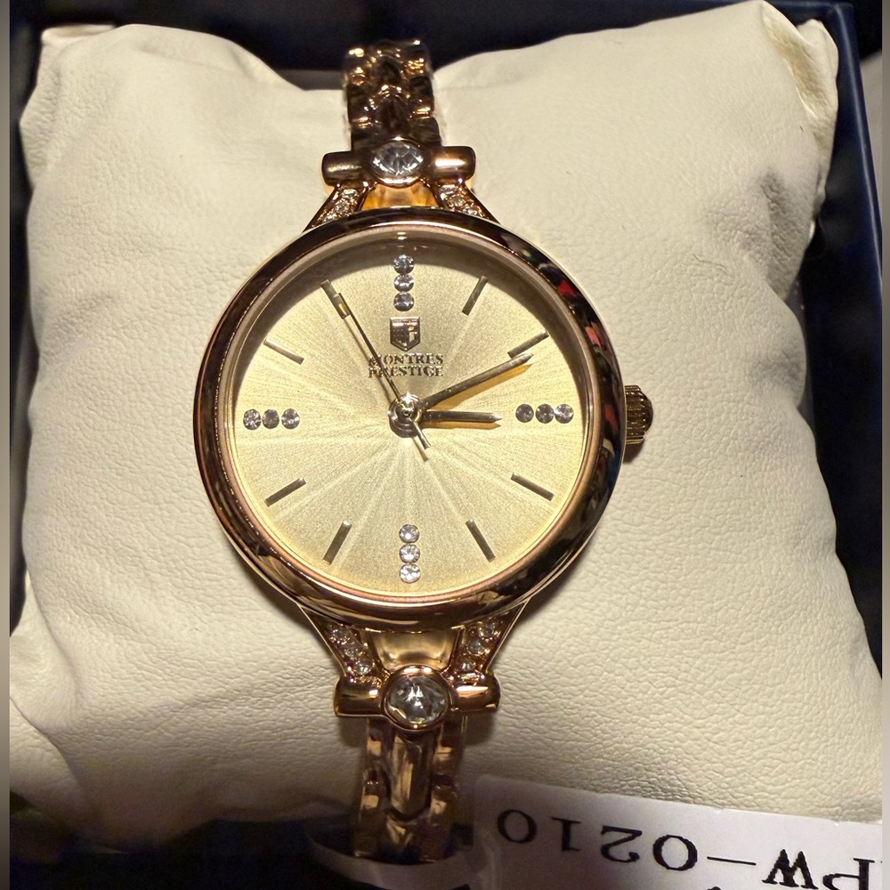 ⌚️NWT! Montres Prestige x Invicta Ladies 28mm Gold Tone Watch